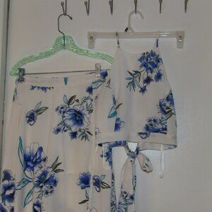Lush 2 Piece Maxi Skirt & Halter Set Sz M Skirt Sz S Halter